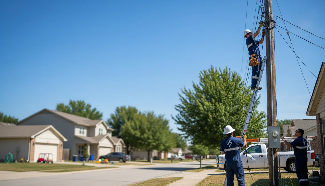 Residential electrician providing installation services in Colcord, OK